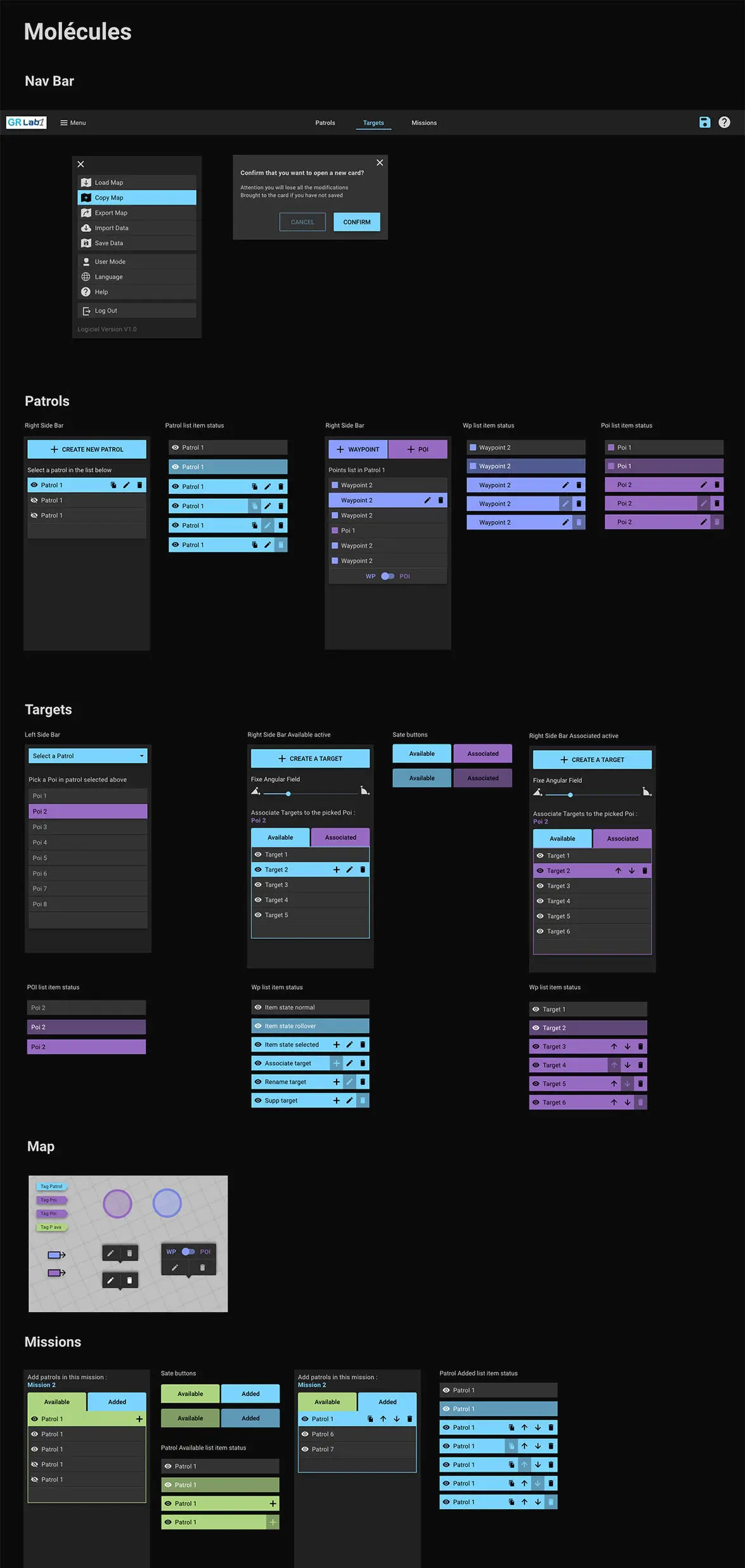 Design Interface pour la gestion du Robot de Patrouille GR100